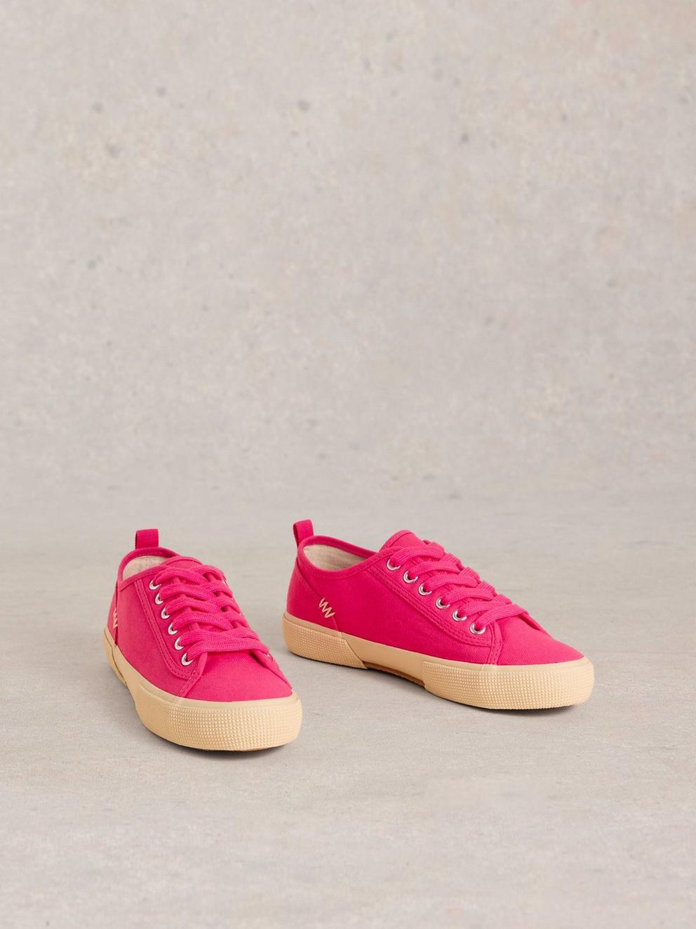 Pippa Canvas Lace Up Trainers