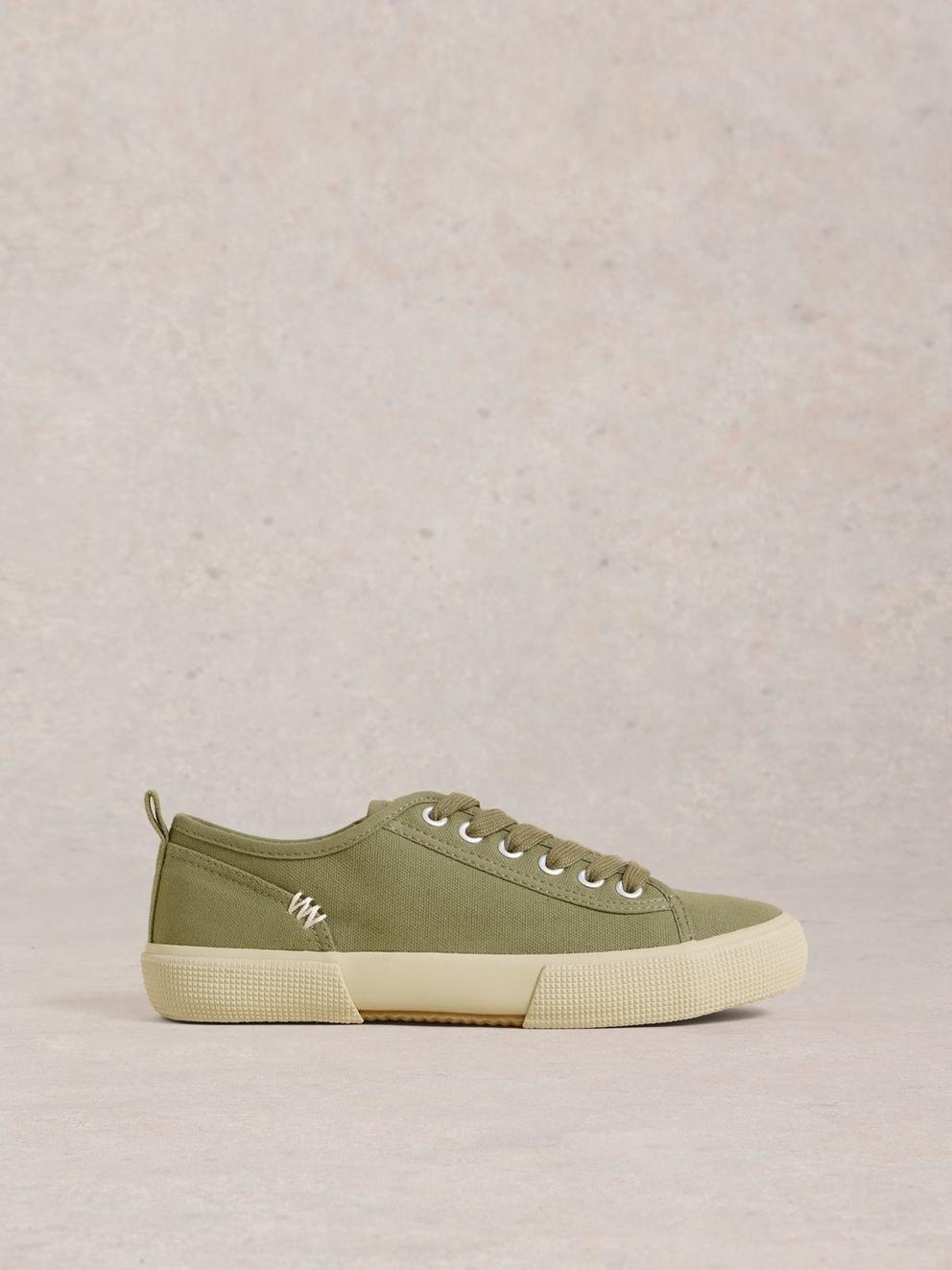 Pippa Canvas Lace Up Trainers