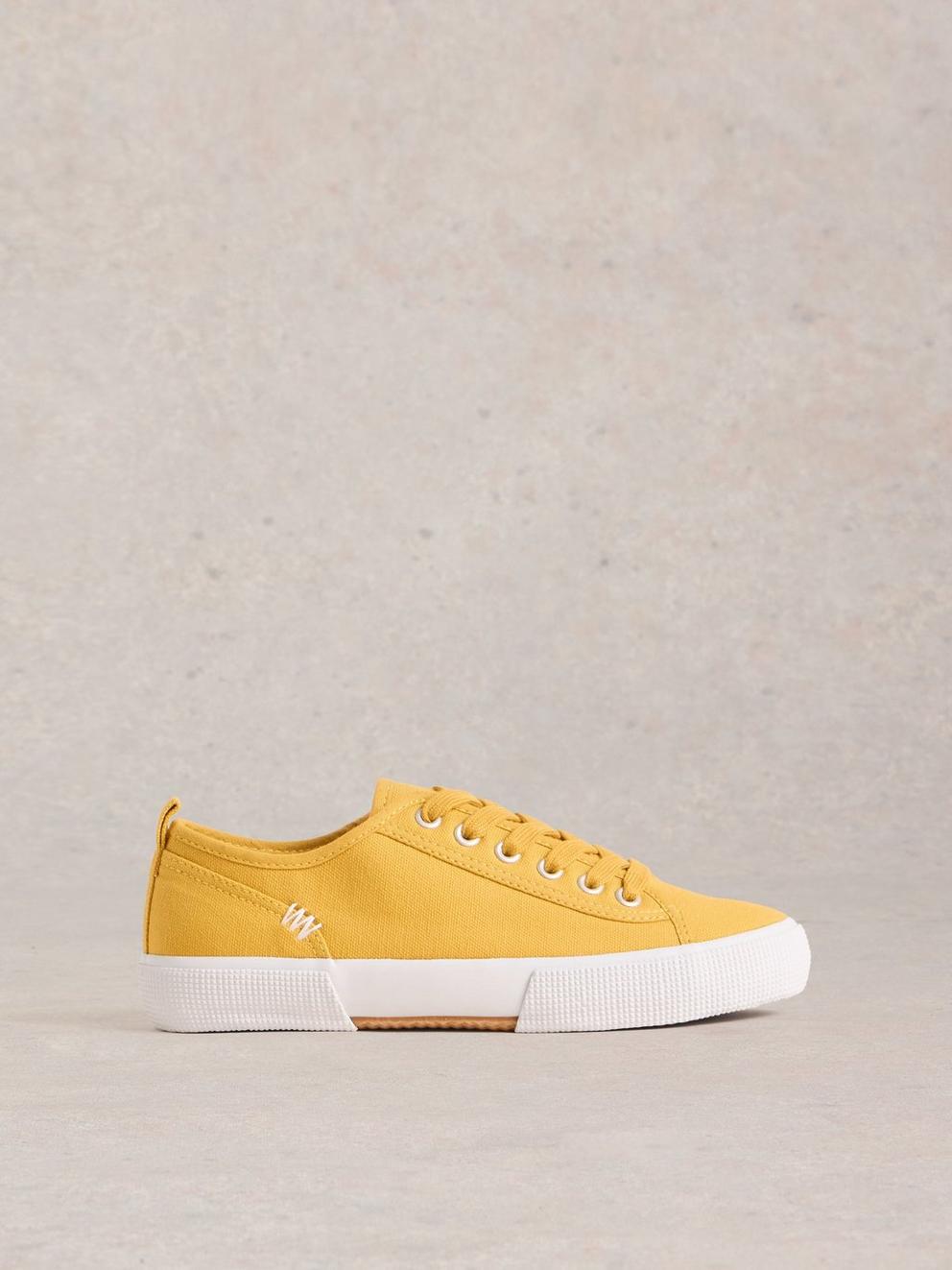 Pippa Canvas Lace Up Trainers