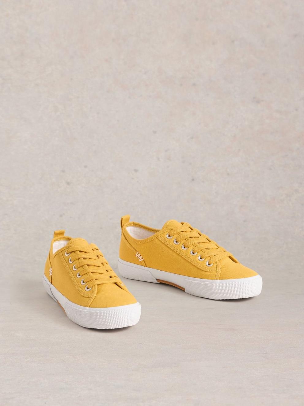 Pippa Canvas Lace Up Trainers