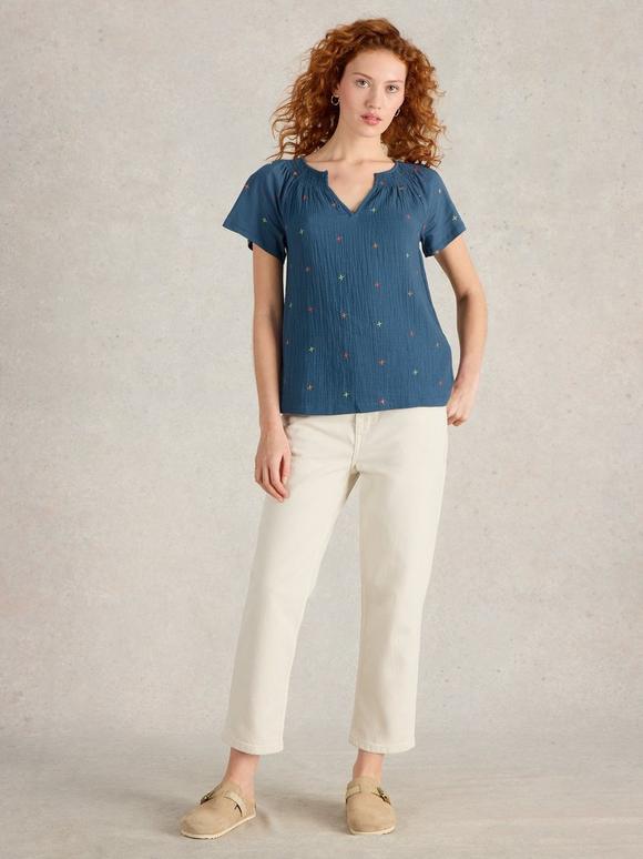 LUELLA EMBROIDERED TOP