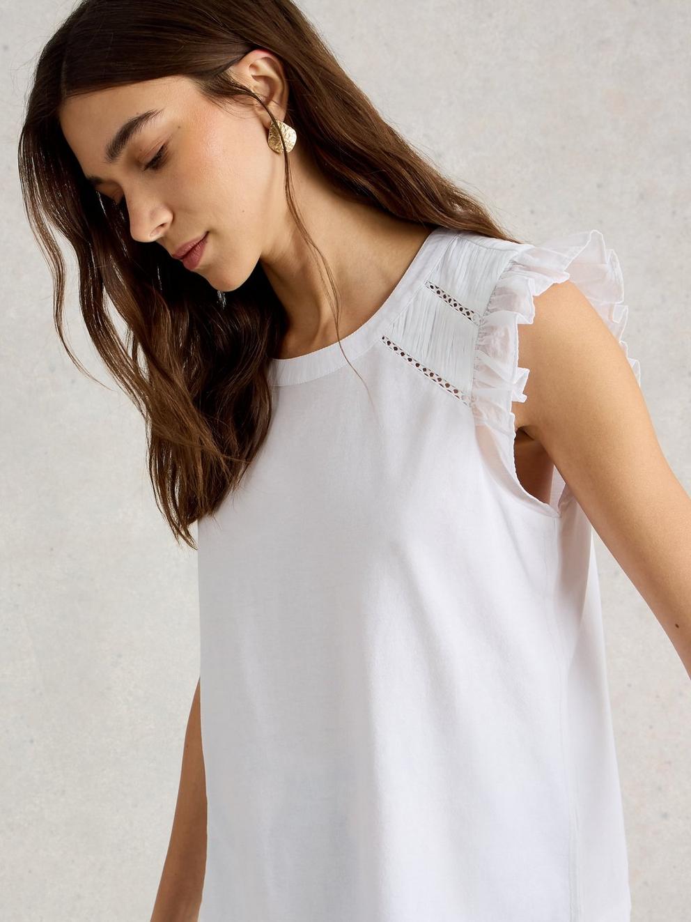 PAIGE FRILL MIX TOP