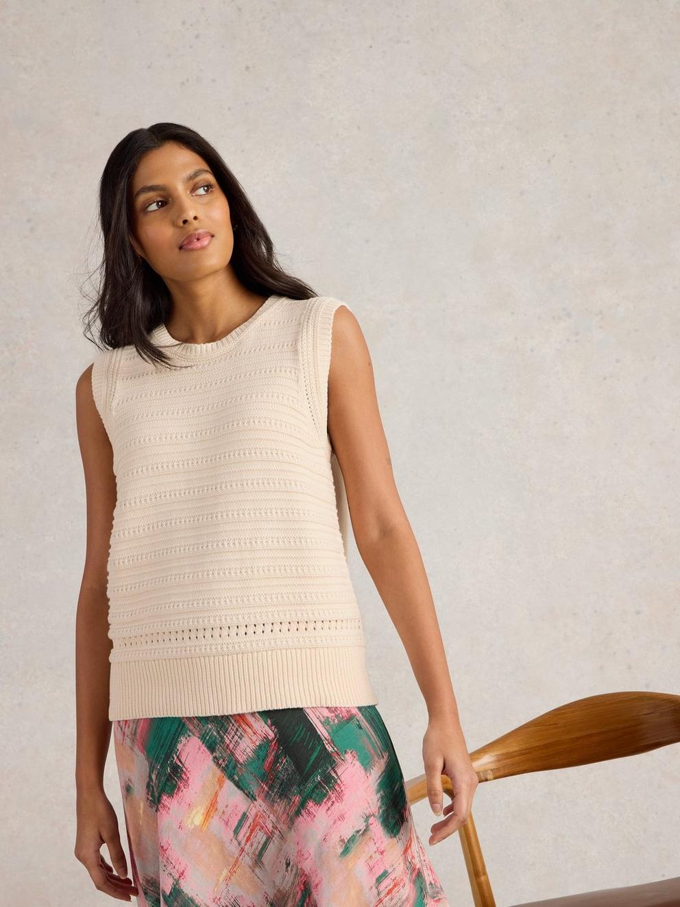 STITCHY COTTON TANK