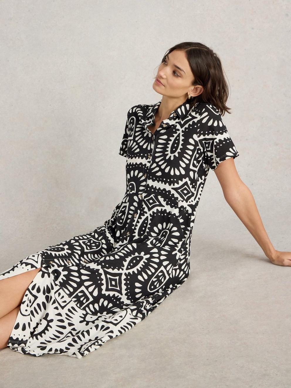 Rua Jersey Midi Shirt Dress