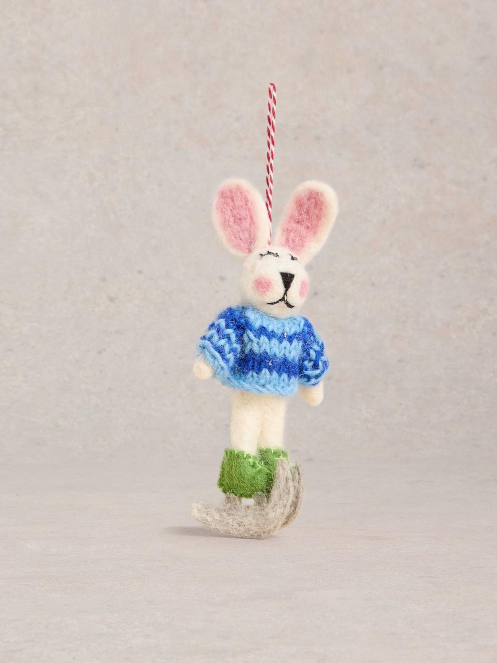 Ice Skating Rabbit Hanging Dec