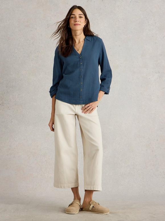 ANNIE DOUBLE CLOTH SHIRT