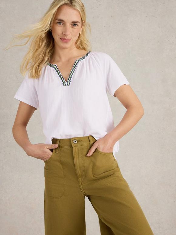 LUCIA EMBROIDERED TOP