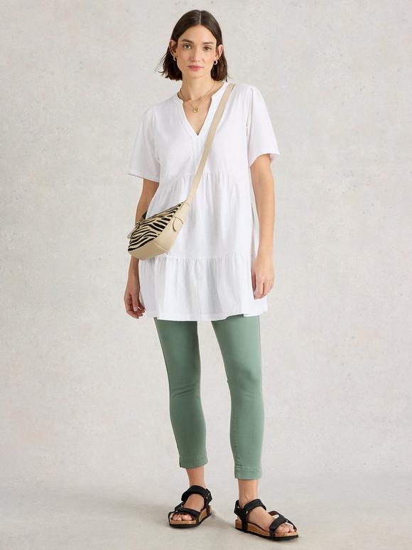 MARIA V NECK COTTON TUNIC