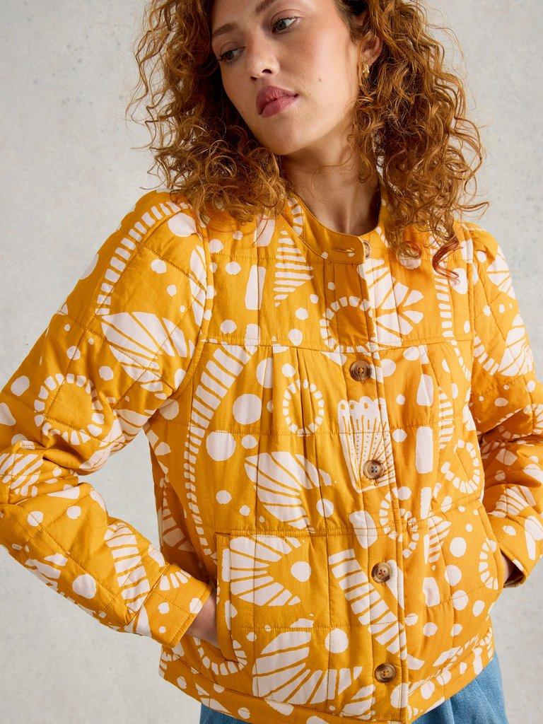 Adele Reversible Linen Jacket in BLACK PRINT | White Stuff