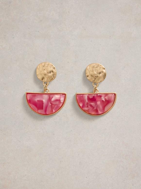 Resin Mosaic Drop Link Earring