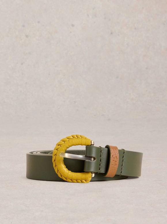 Womens Woven Buckle Belt