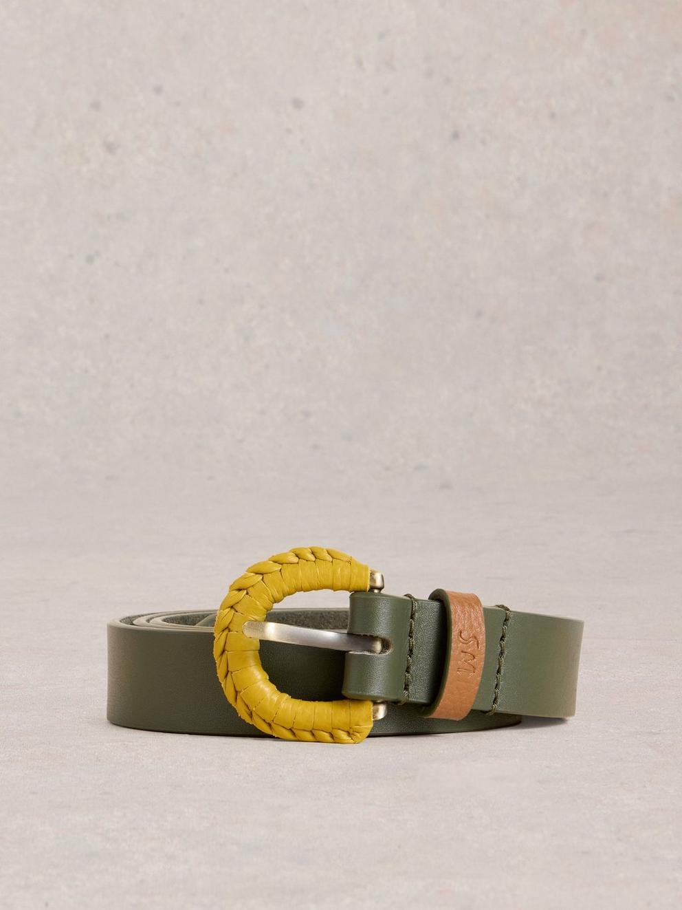 Womens Woven Buckle Belt