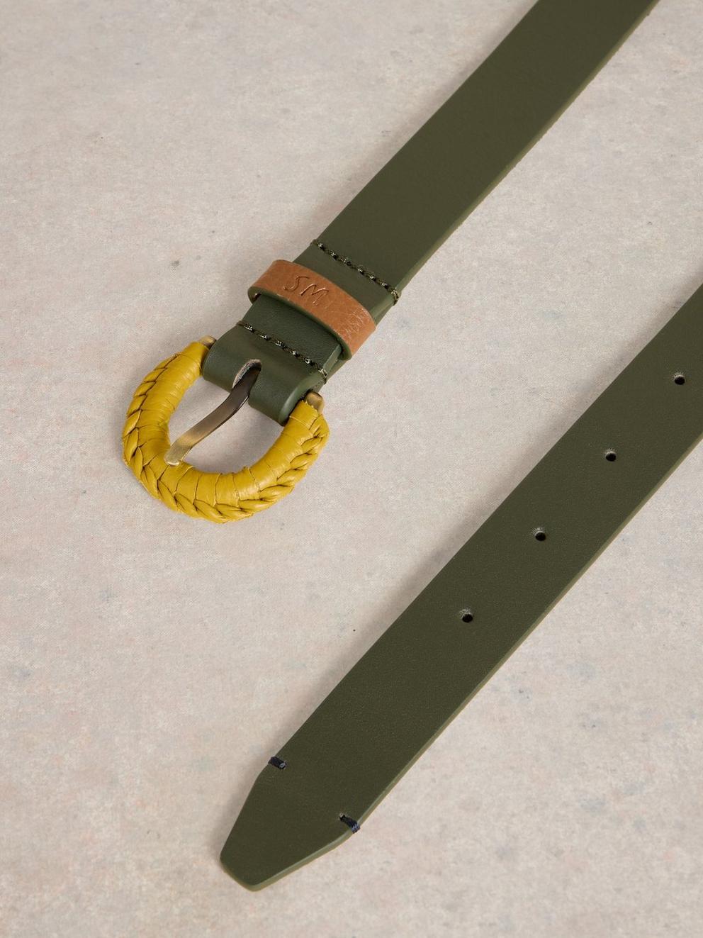 Womens Woven Buckle Belt