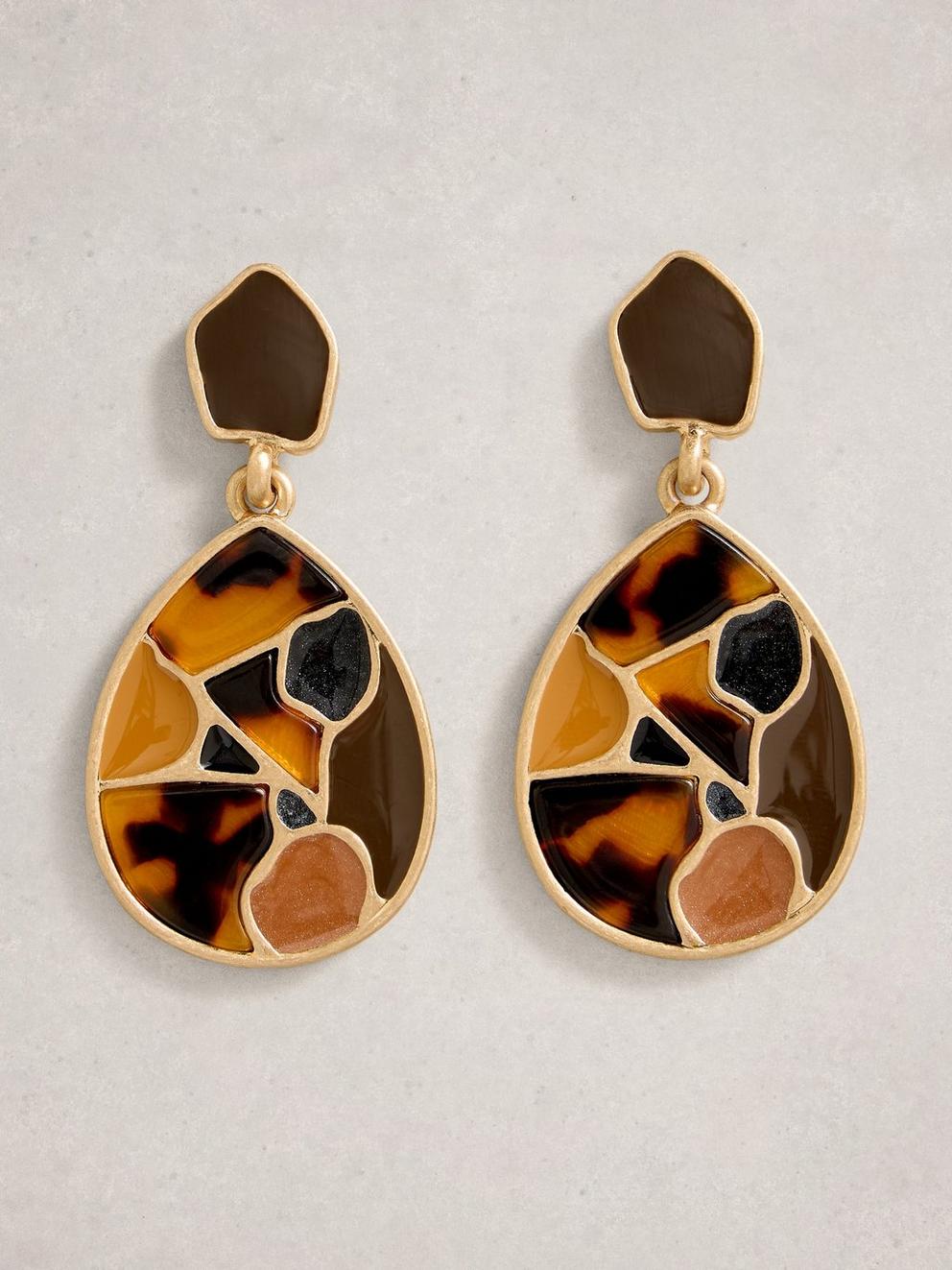 Tile Drop Mosaic Earring