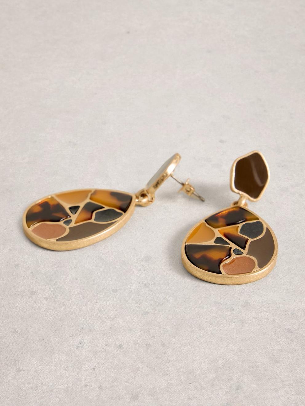Tile Drop Mosaic Earring