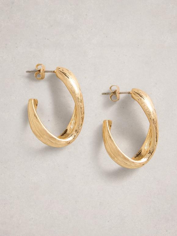 Abstract Chunky Hoop Earring