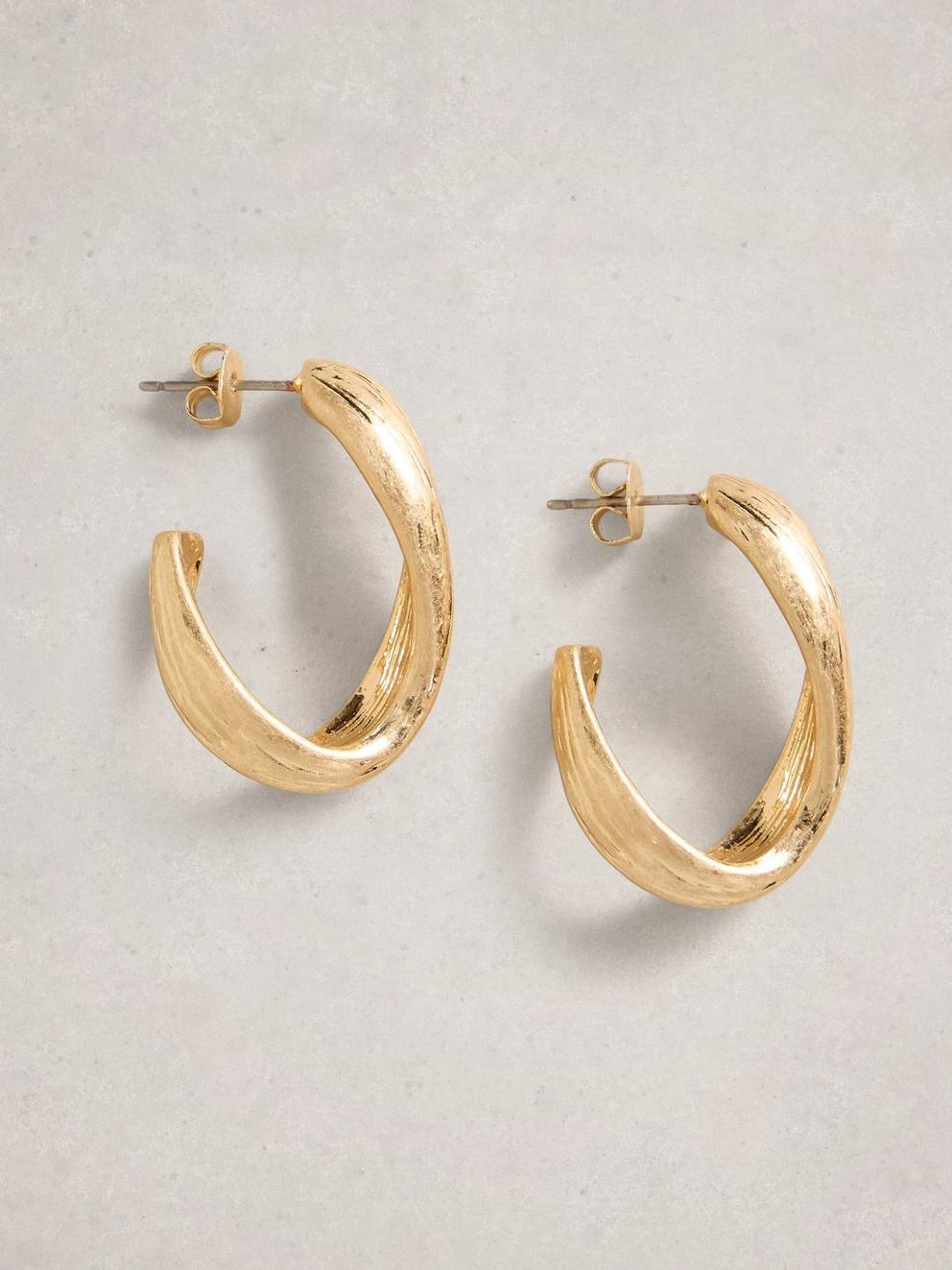 Abstract Chunky Hoop Earring