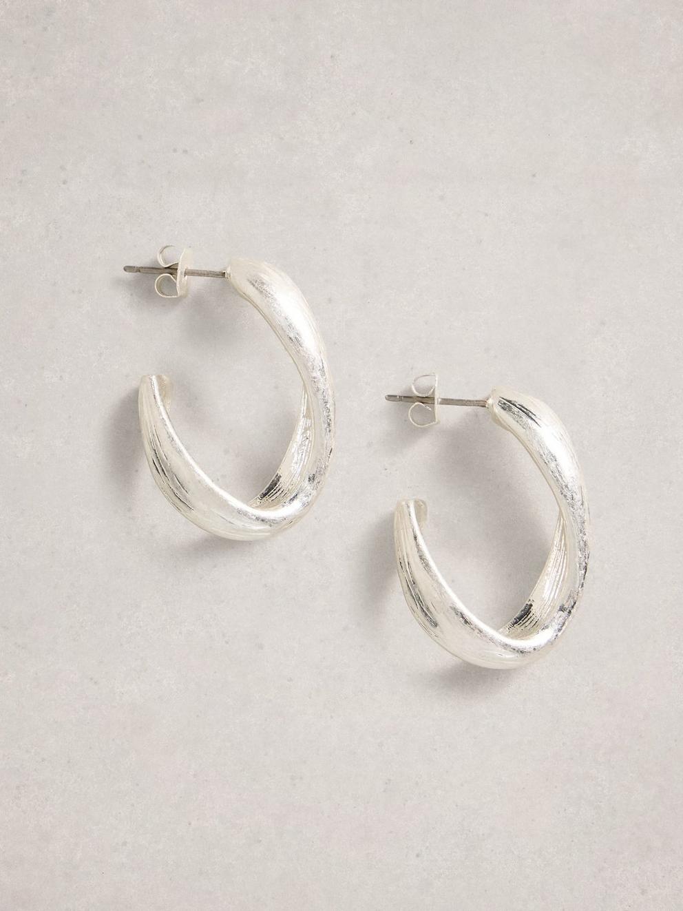 Abstract Chunky Hoop Earring