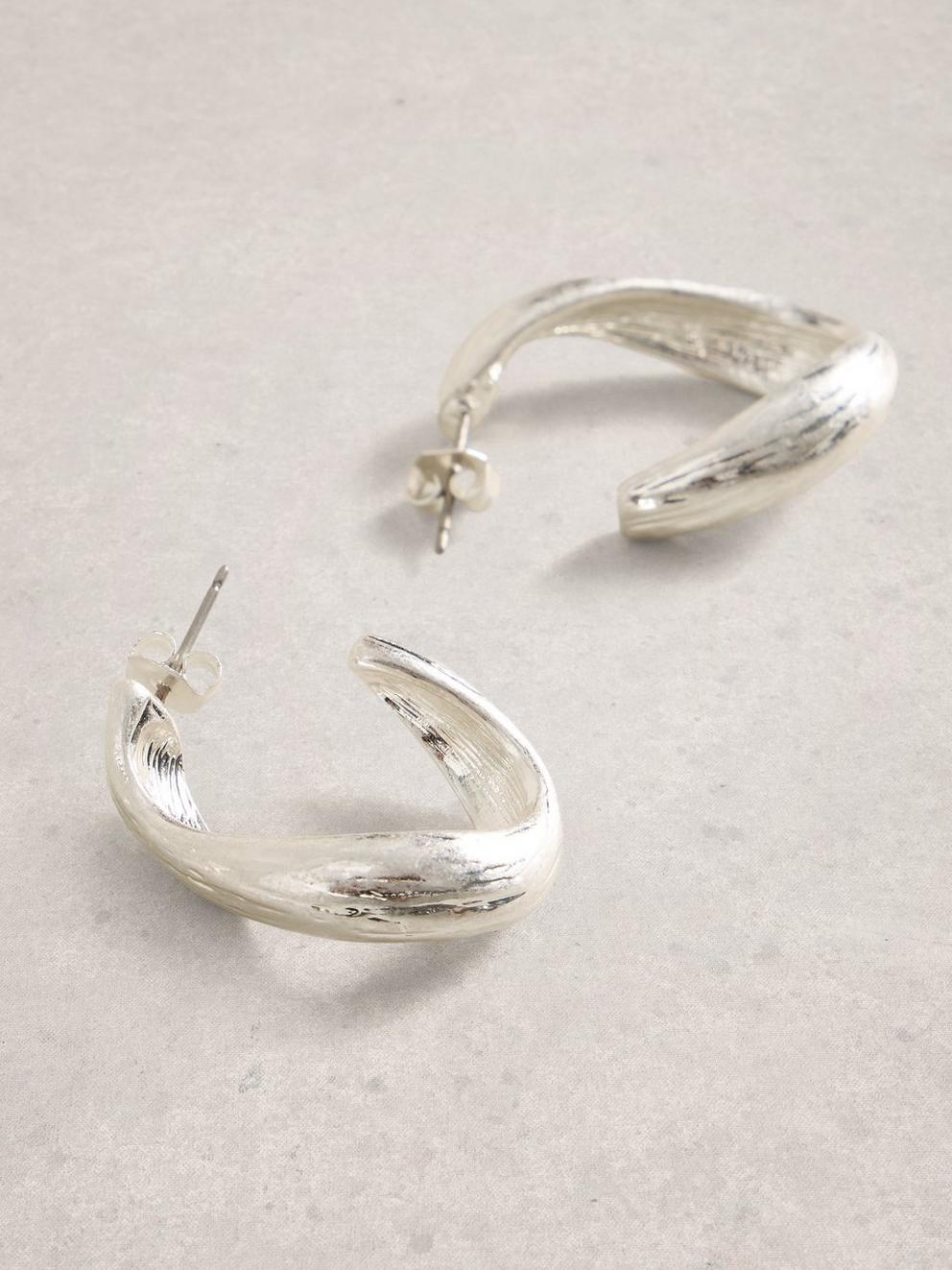 Abstract Chunky Hoop Earring