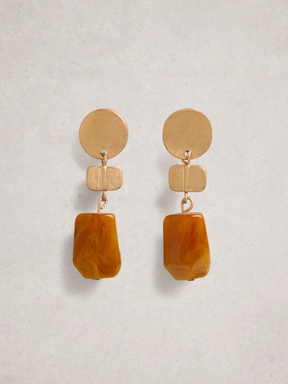 Rose Stone Drop Earring
