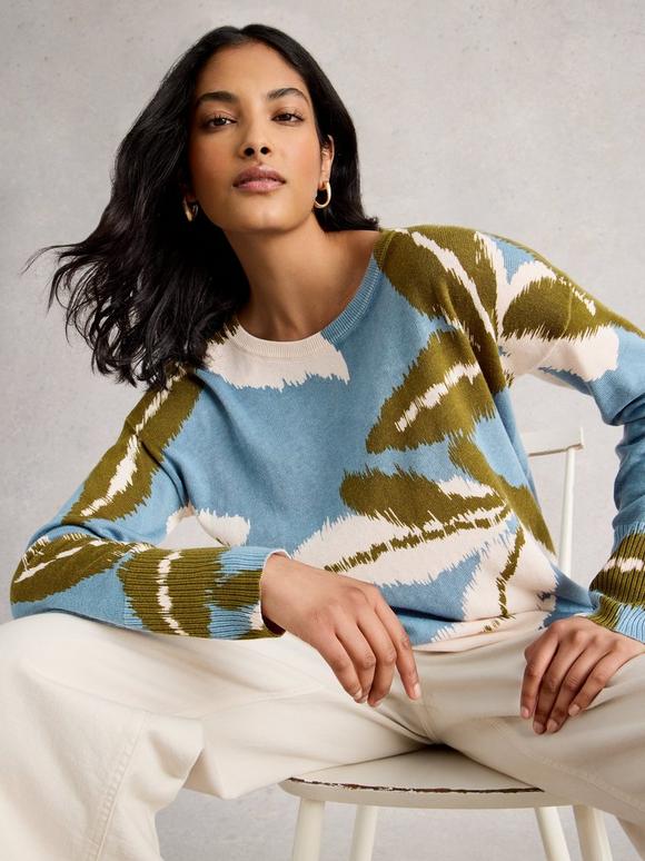 OLIVE PRINT JUMPER