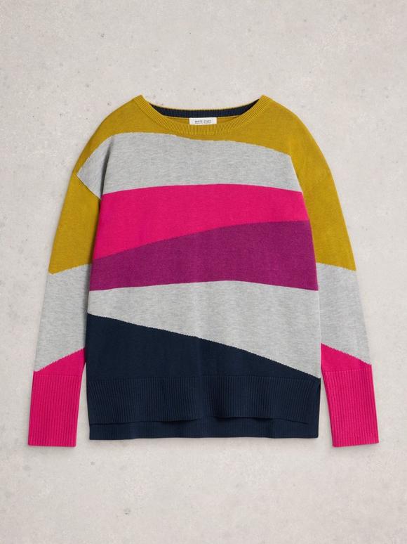 OLIVE COLOURBLOCK JUMPER