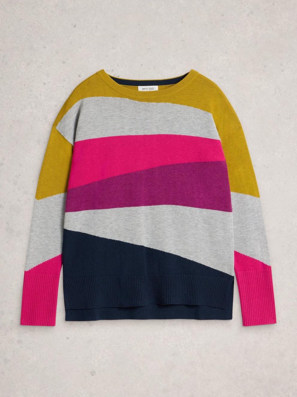 OLIVE COLOURBLOCK JUMPER