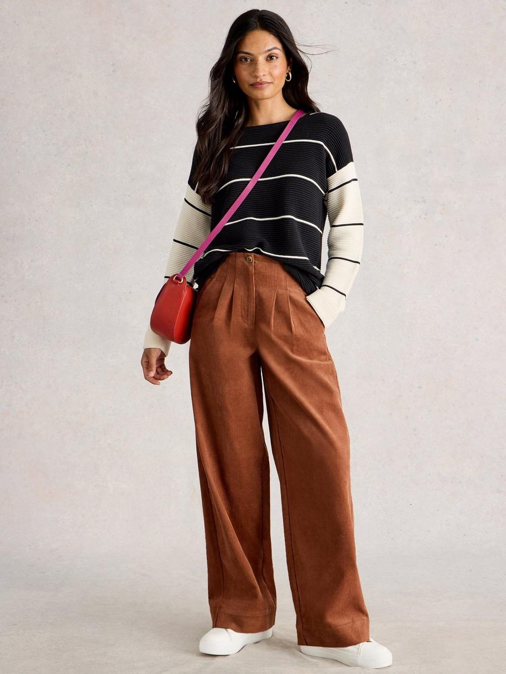 JANA STRIPED CREW NECK JUMPER
