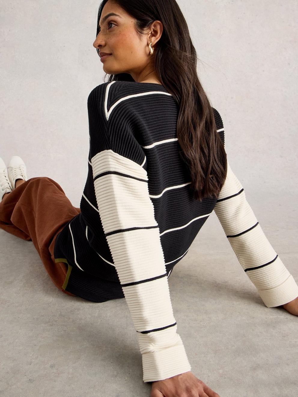 JANA STRIPED CREW NECK JUMPER