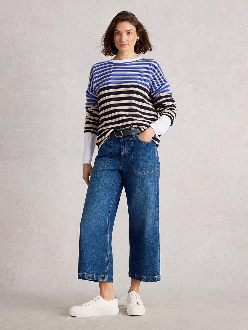 JANA STRIPED CREW NECK JUMPER