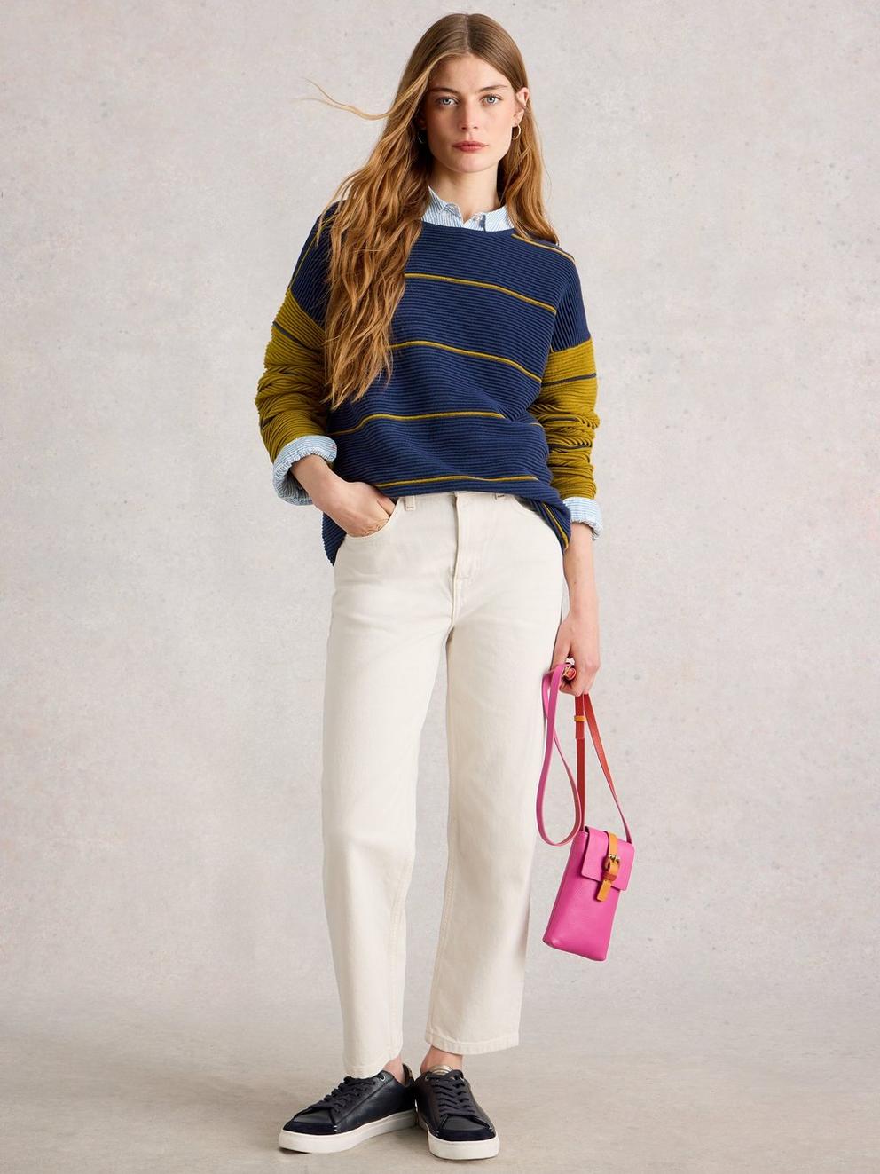JANA STRIPED CREW NECK JUMPER