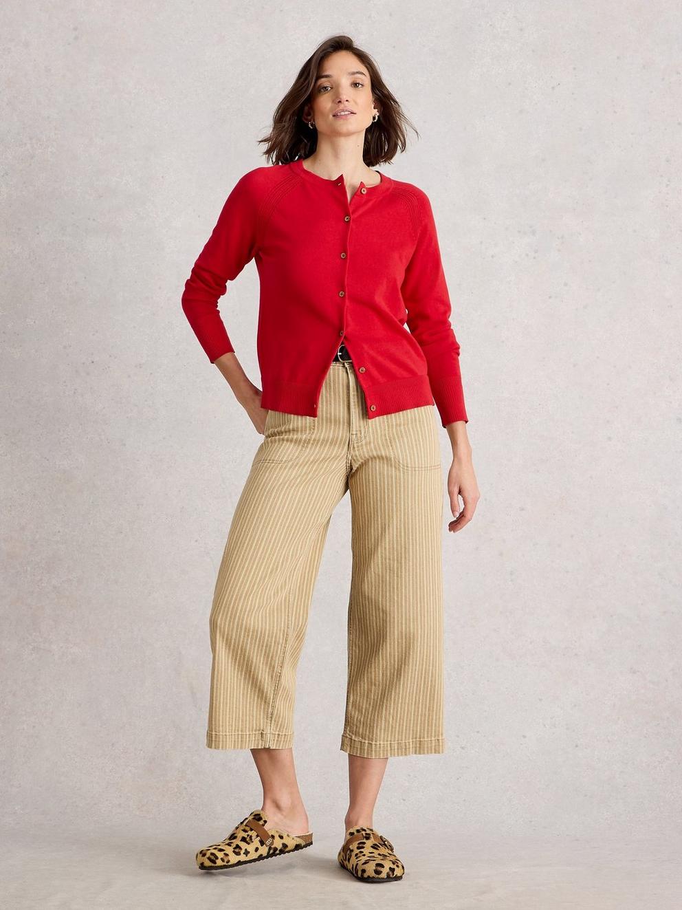 LULU CREW NECK LONG SLEEVE CARDI