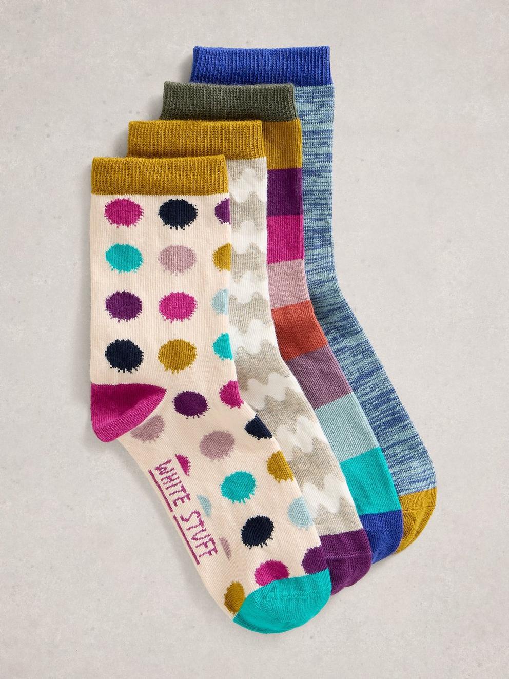 Hotch Potch Ankle 4PK Socks