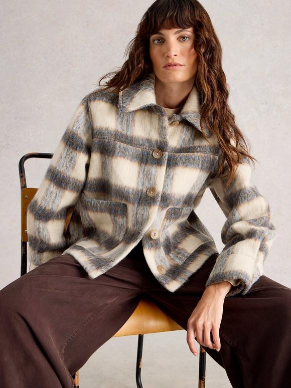 Alexa Check Wool Blend Jacket