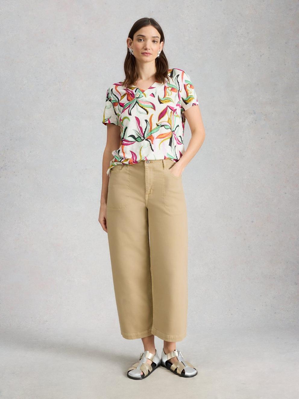 Crop Tia Wide Leg Jean