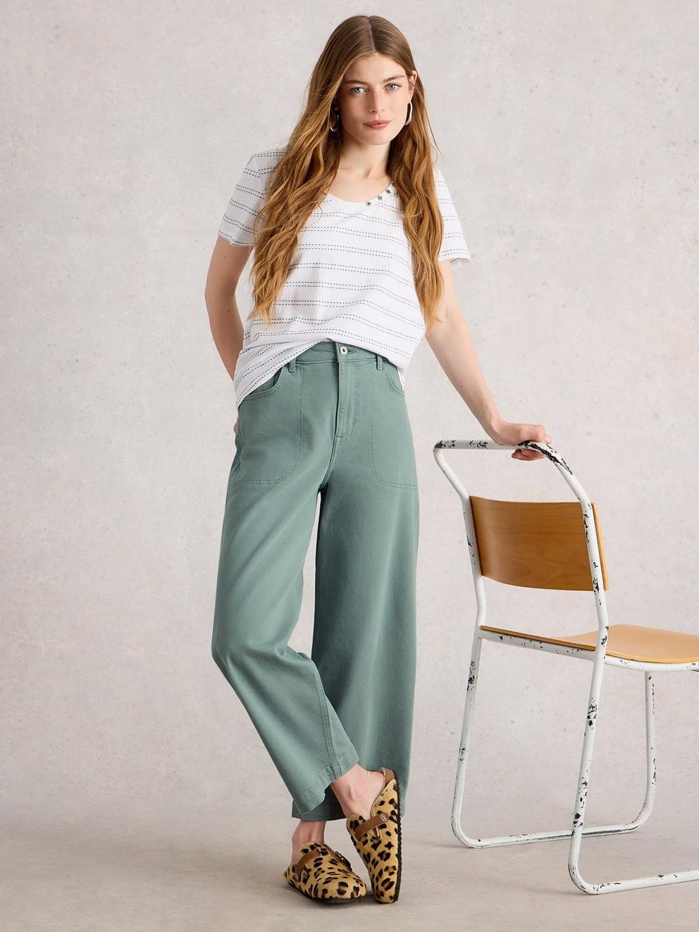 Crop Tia Wide Leg Jean