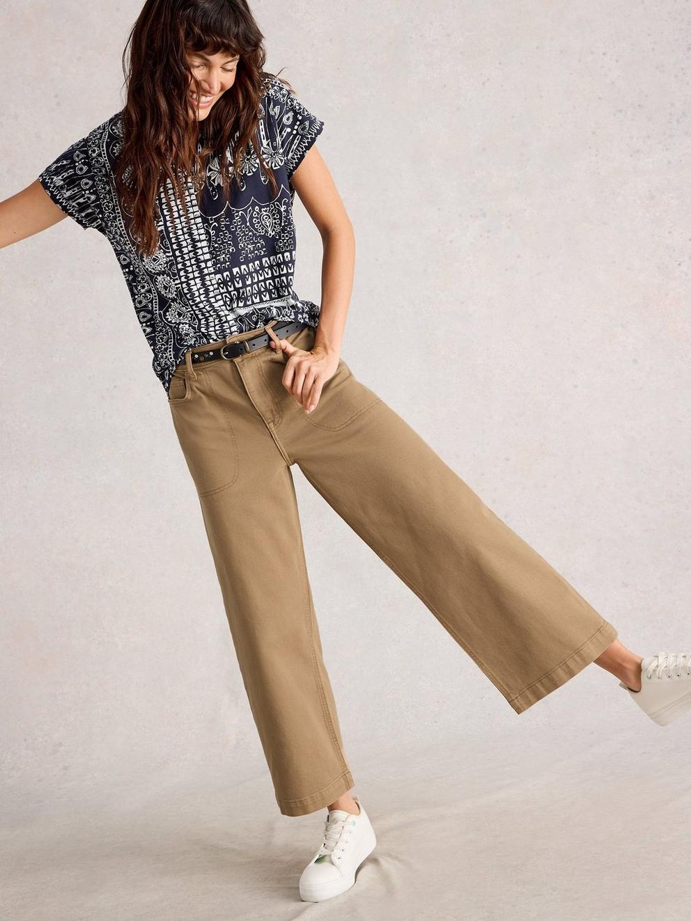 Crop Tia Wide Leg Jean
