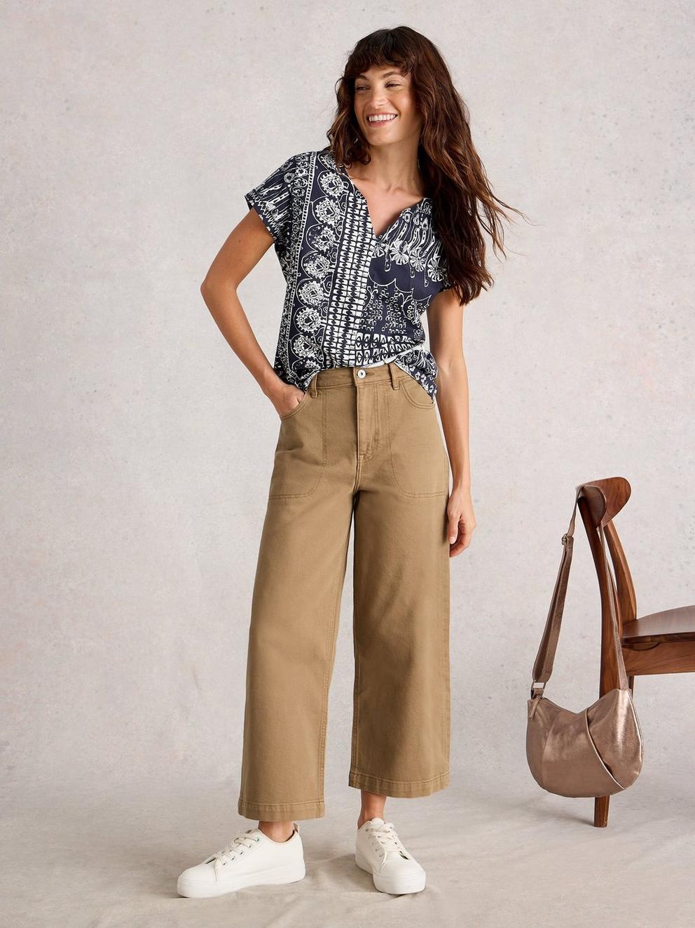Crop Tia Wide Leg Jean