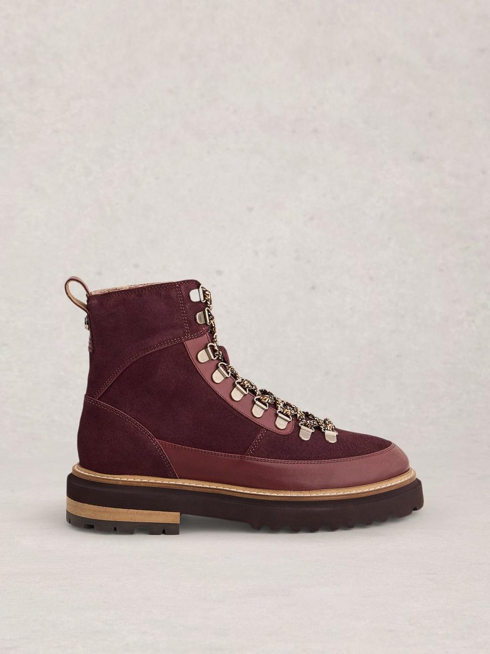 Olive Hiker Flat Sole Boot