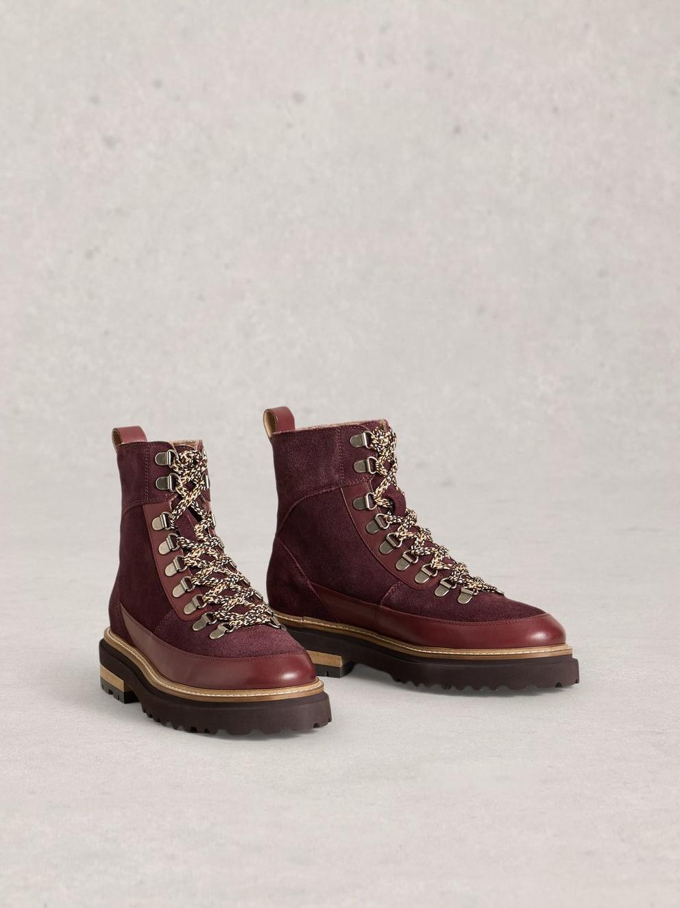 Olive Hiker Flat Sole Boot
