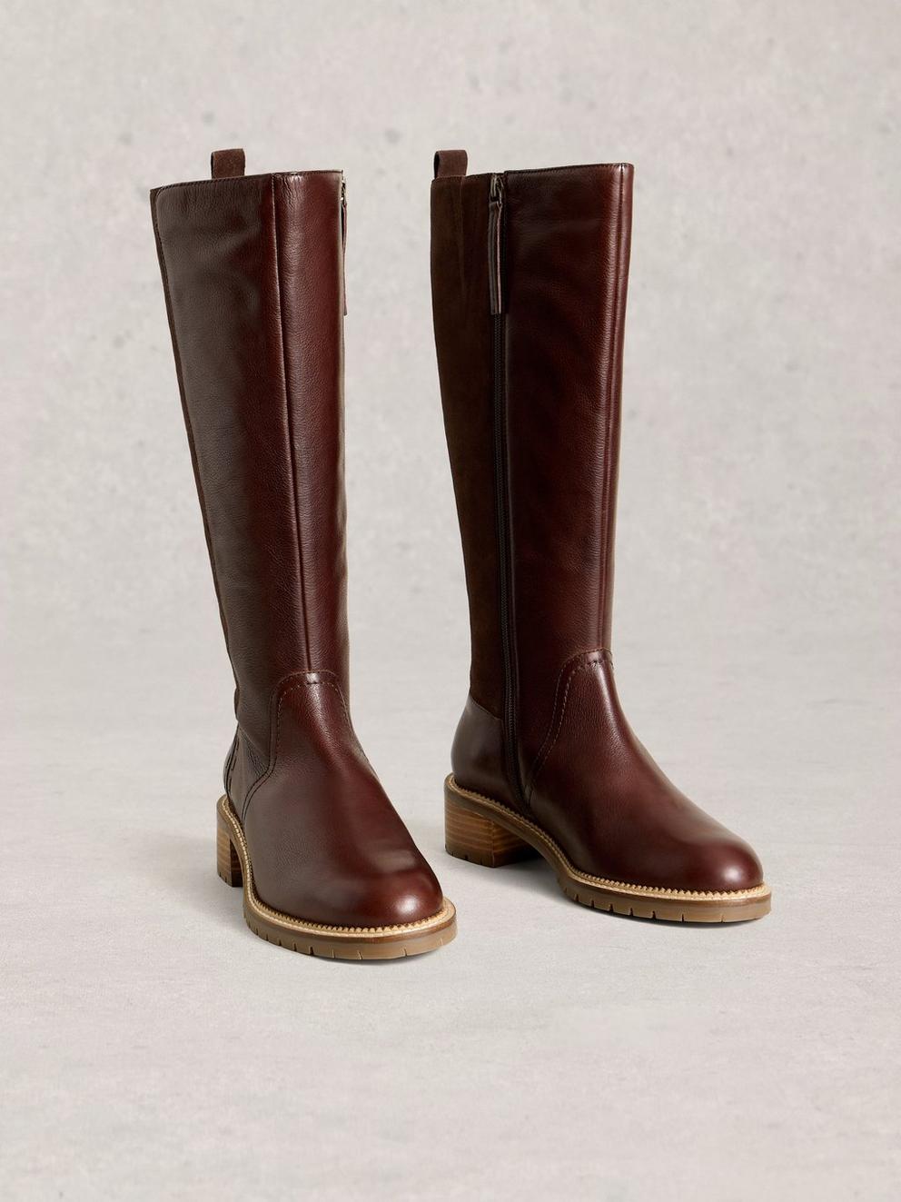 Serena Leather Knee High Boots