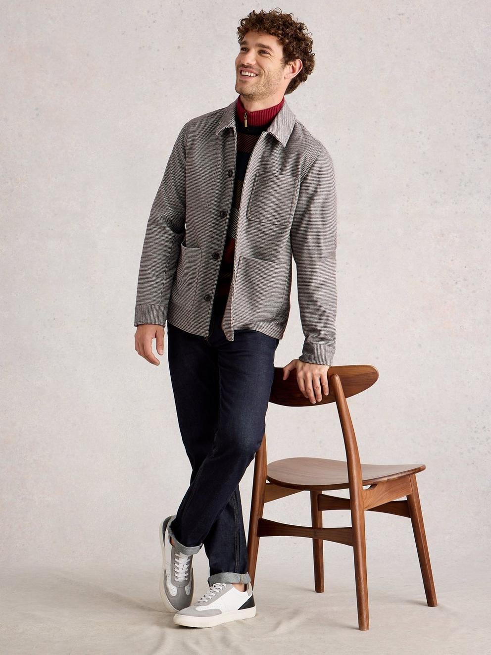 Houndstooth Worker Jacket