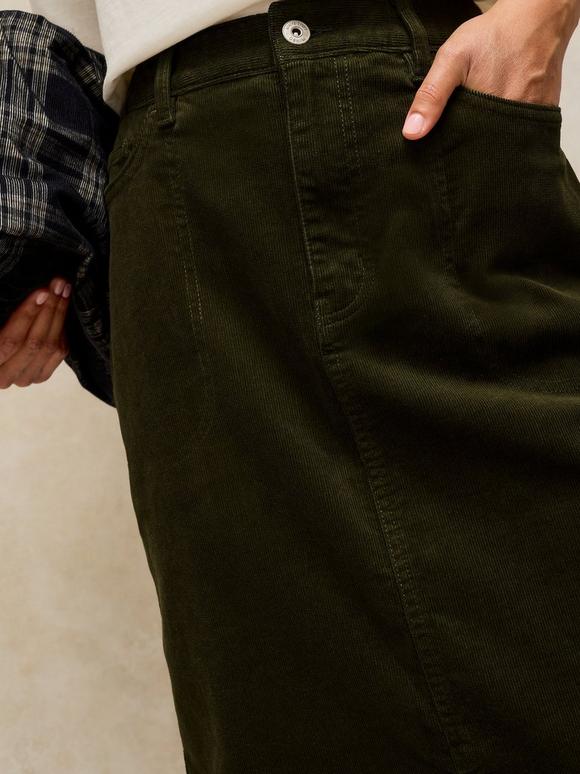 Tia Cord Midi Skirt
