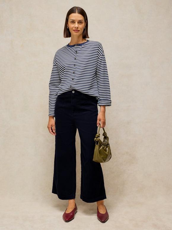 Tia Cord Wide Leg Crop