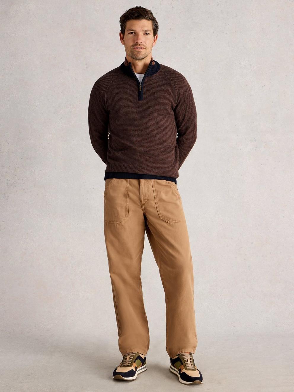 Newport Merino Jacquard Long Sleeve Funnel