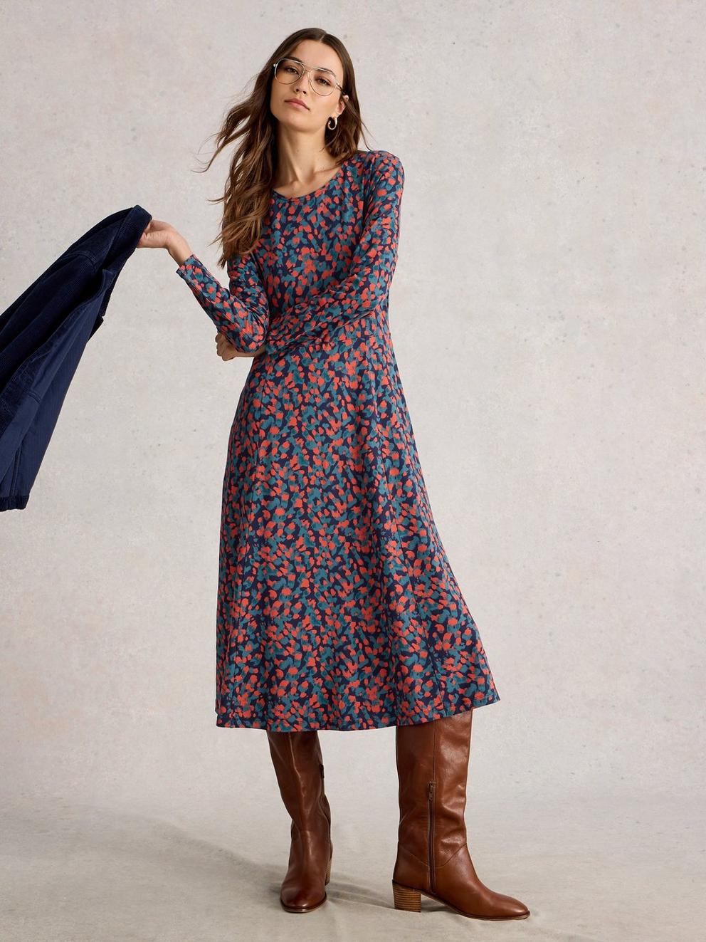 Madeline Jersey Crew Neck Dress