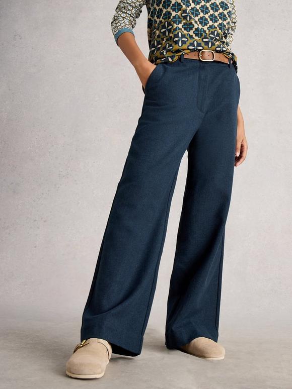 Belle Wide Leg Tweedy Trousers