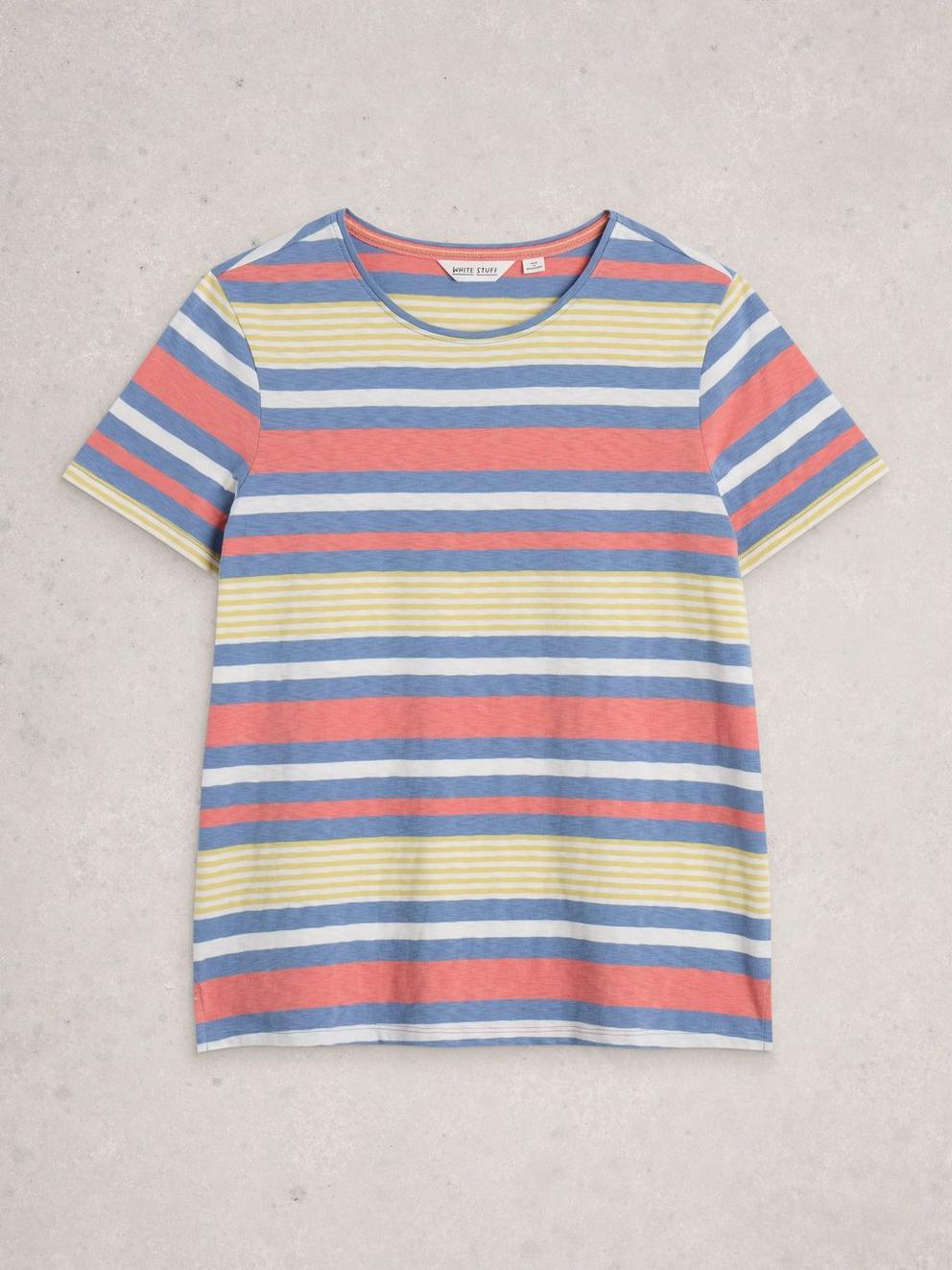ABBIE STRIPED CREW NECK TEE