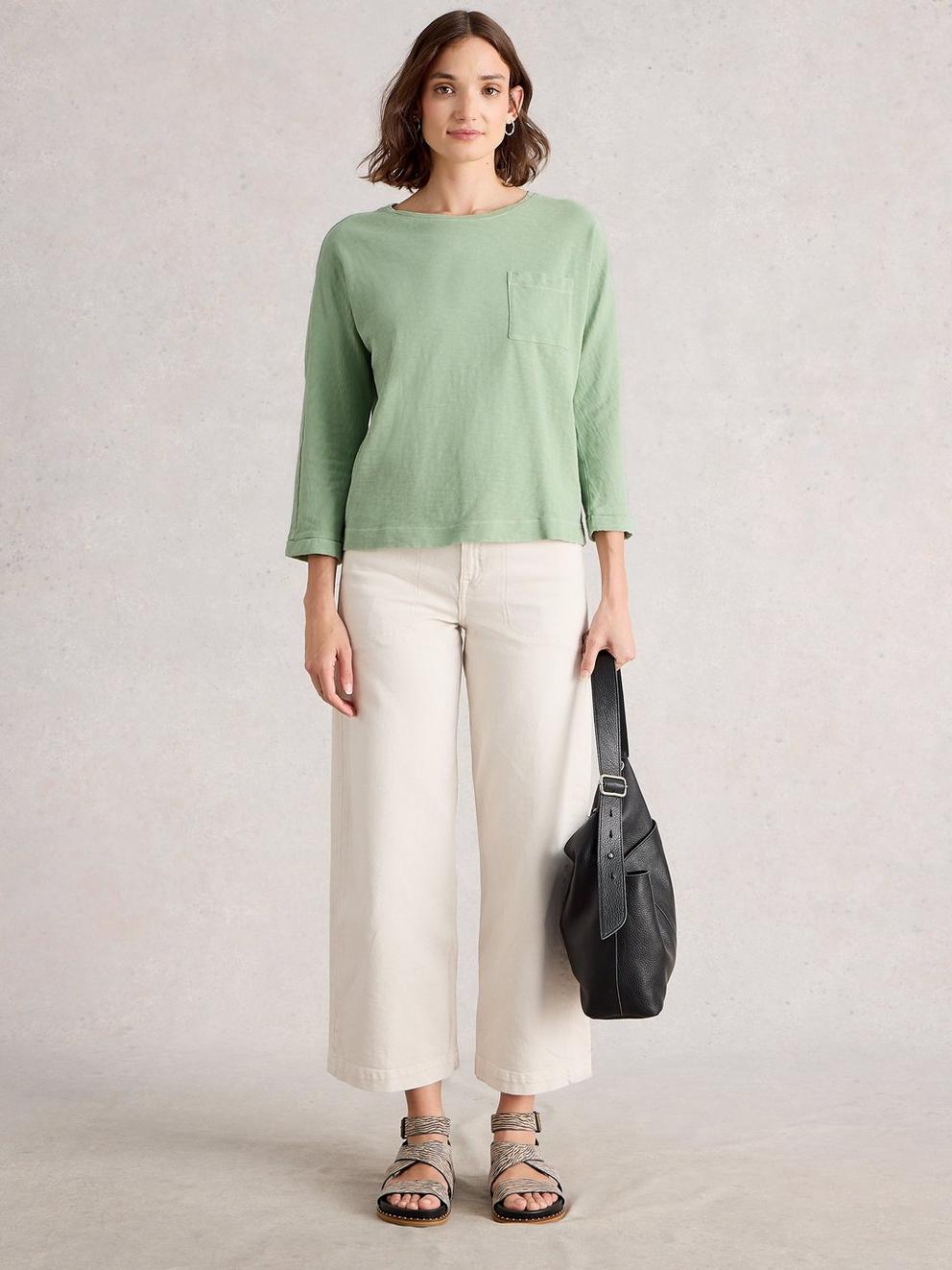 DEMI DOLMAN CREW NECK TOP