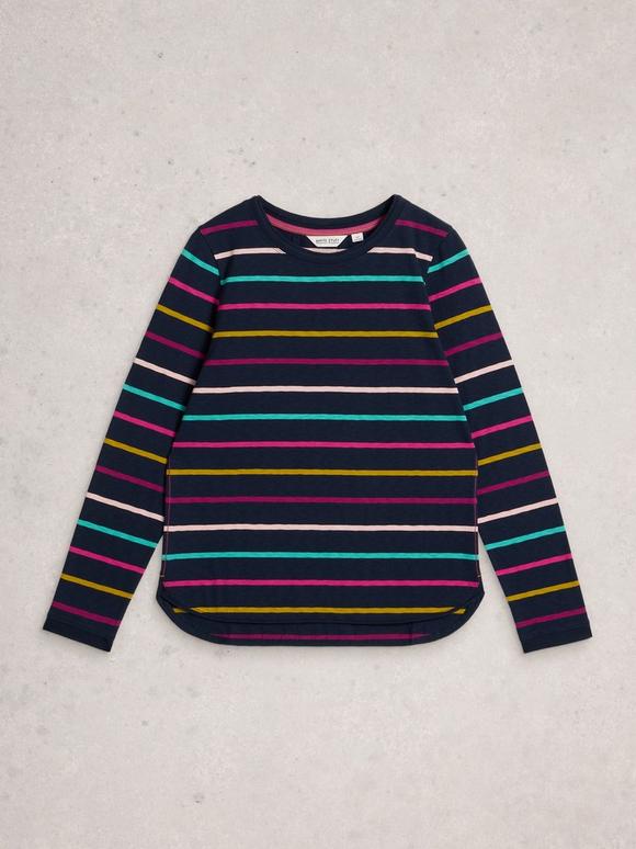CLARA STRIPE CREW NECK TEE